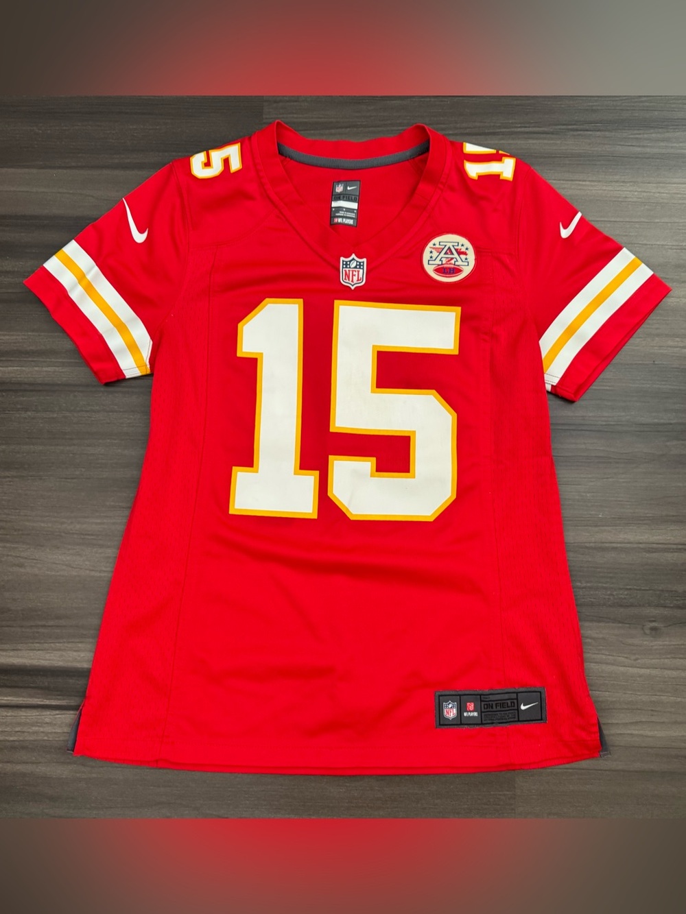 Nike Kansas Chiefs Patrick Mahomes #15 NFL On Field Game Red Jersey Women Medium